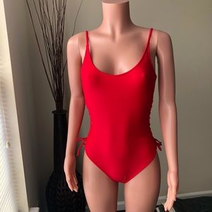 Red One Piece Bathing Suit
